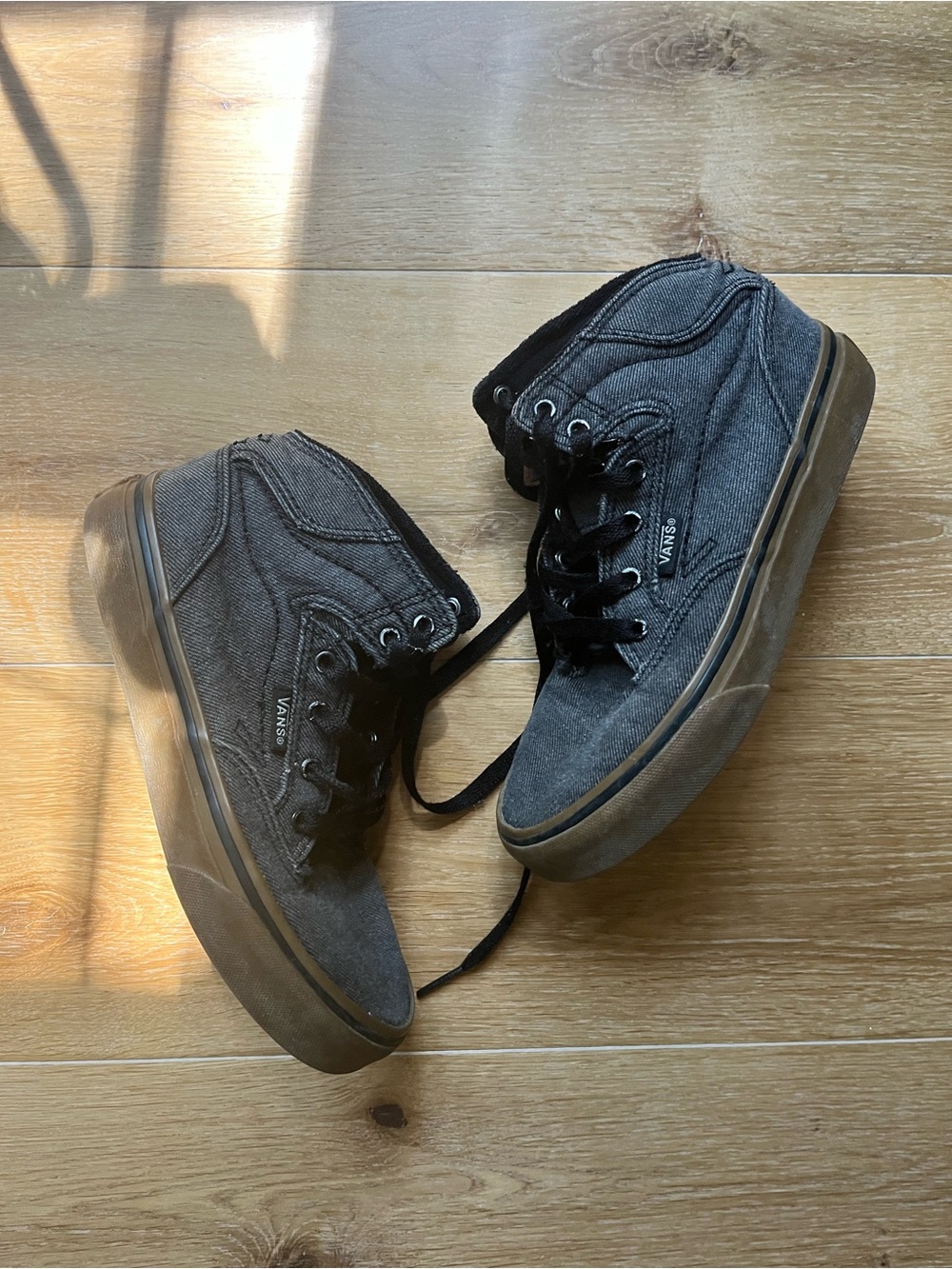 Vans Kids Black/Gray High-Top Skate Sneakers